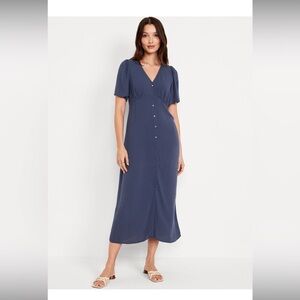Old Navy Waist-Defined Midi Dress